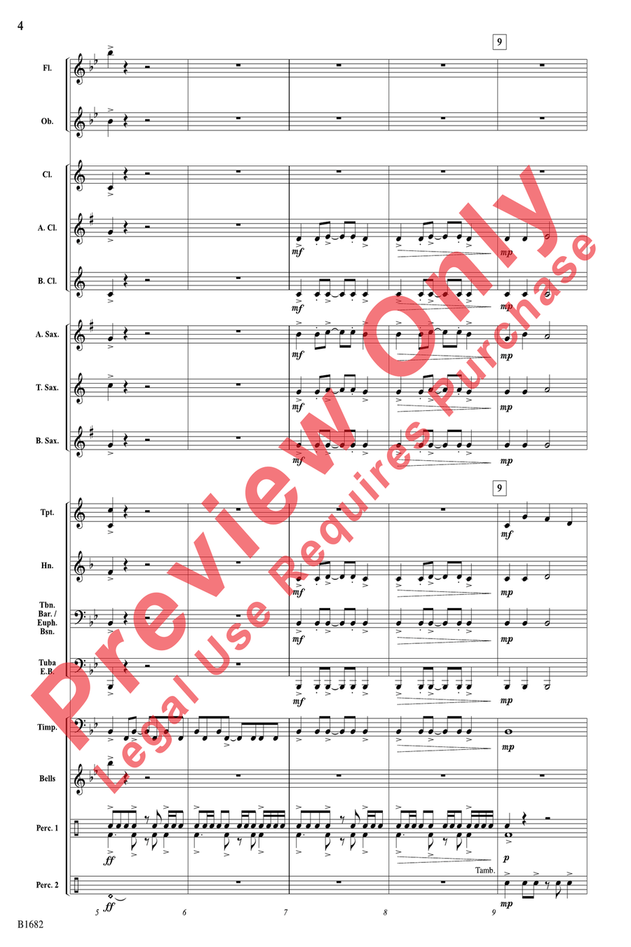 Cimarron Fanfare Cimarron Fanfare Concert Band scores gallery preview page 4