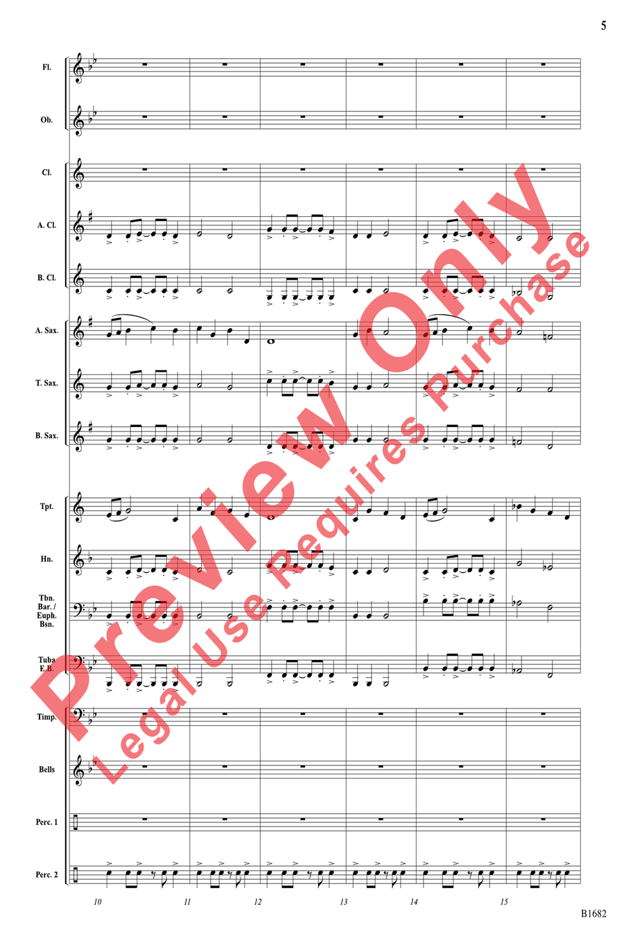 Cimarron Fanfare Cimarron Fanfare Concert Band scores gallery preview page 5