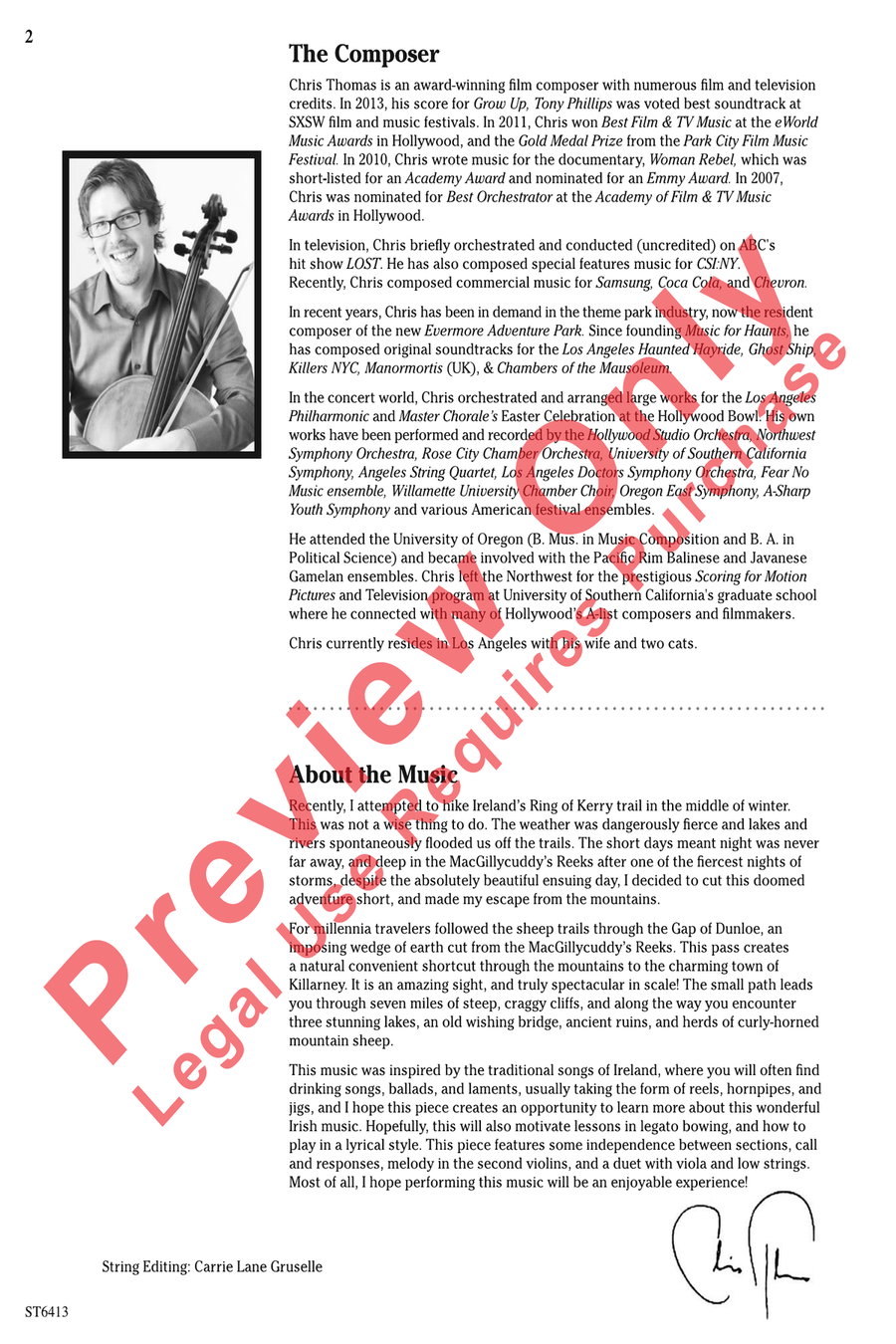 Gap of Dunloe Gap of Dunloe String Orchestra scores gallery preview page 3