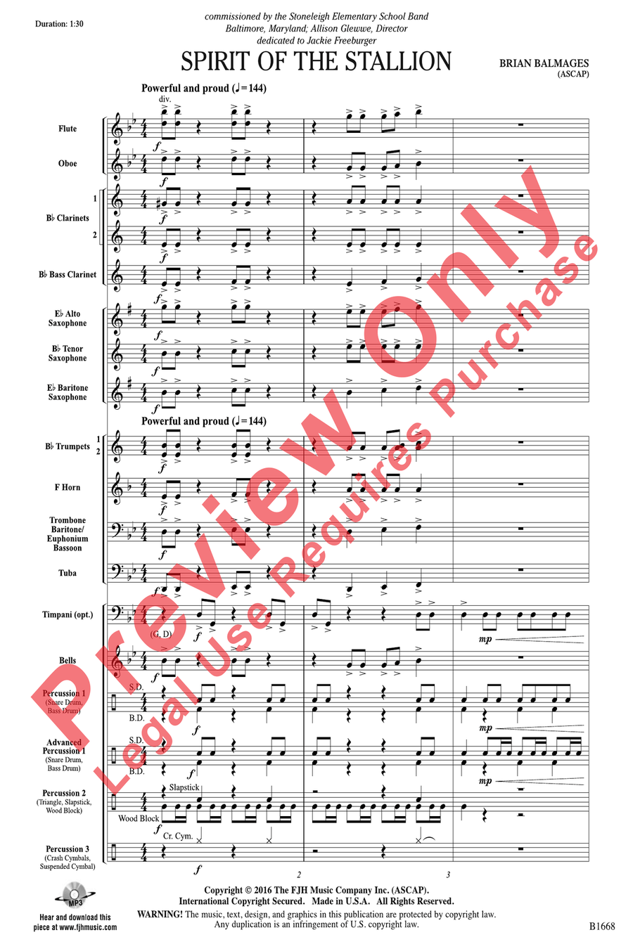 Spirit of the Stallion Spirit of the Stallion Concert Band scores gallery preview page 3