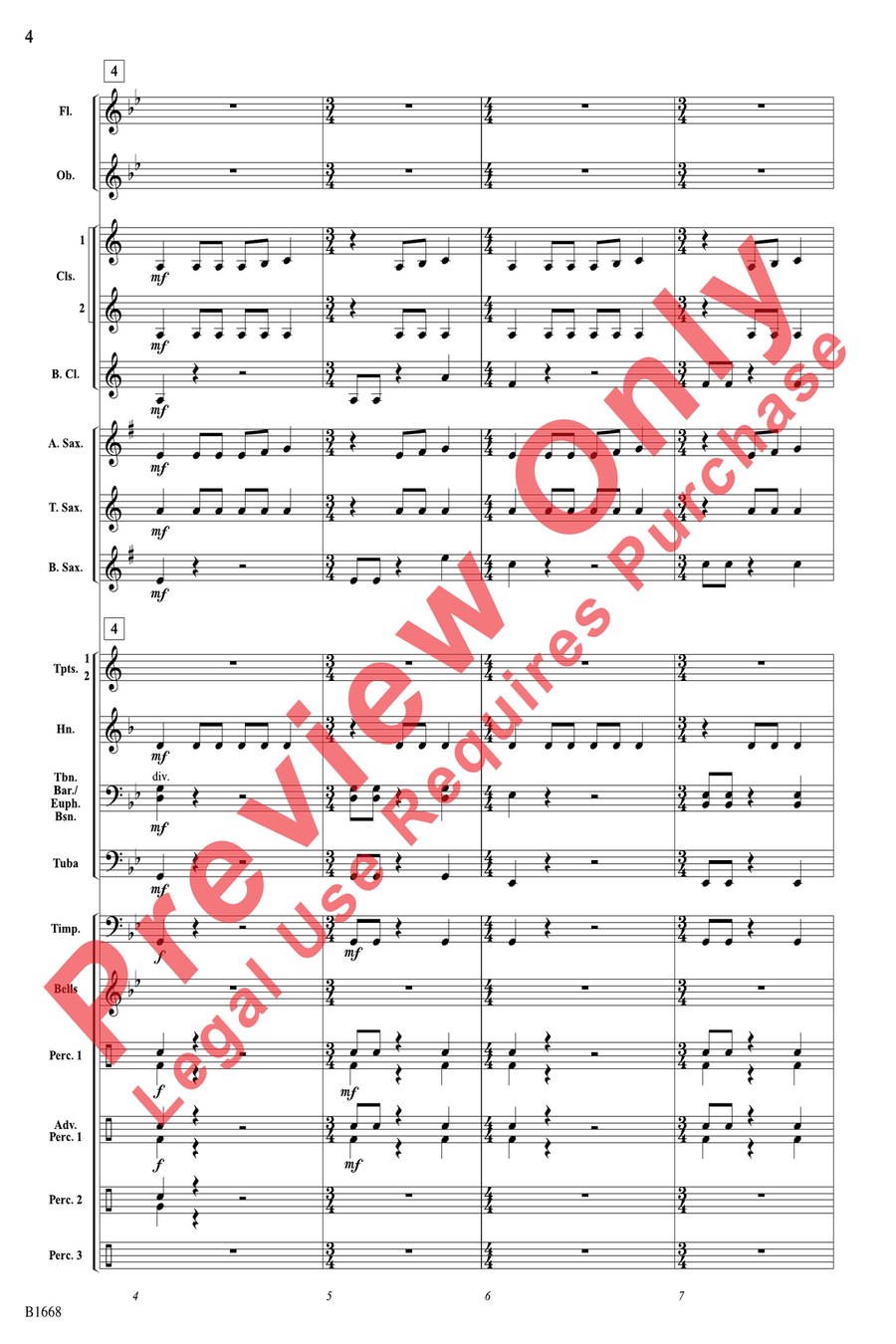 Spirit of the Stallion Spirit of the Stallion Concert Band scores gallery preview page 4