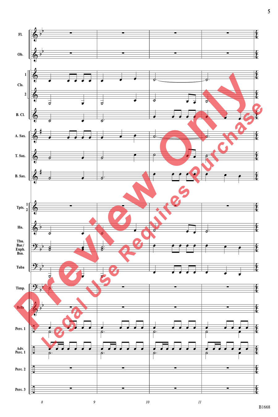 Spirit of the Stallion Spirit of the Stallion Concert Band scores gallery preview page 5