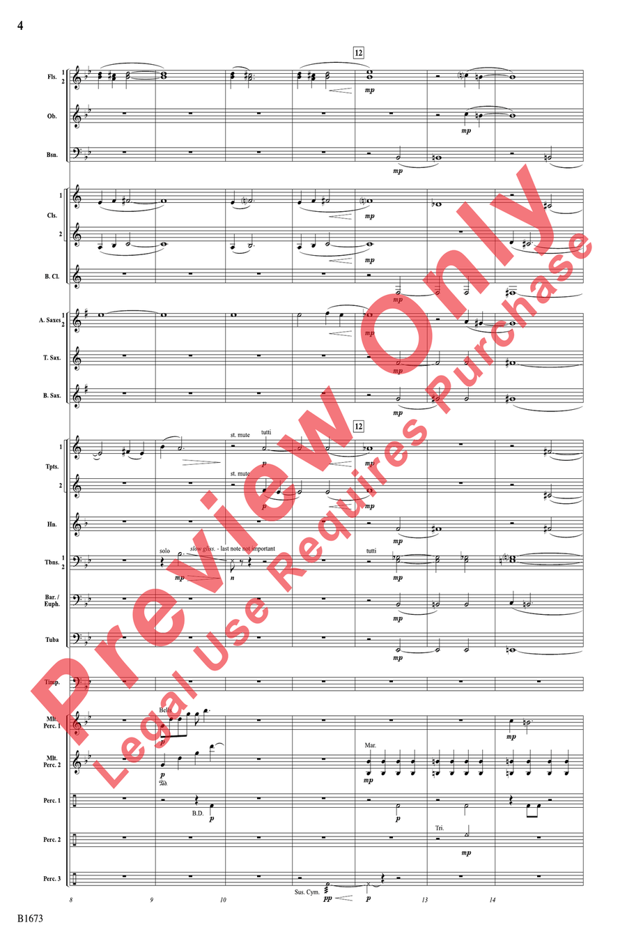 Legend of the Drop Bear Legend of the Drop Bear Concert Band scores gallery preview page 4
