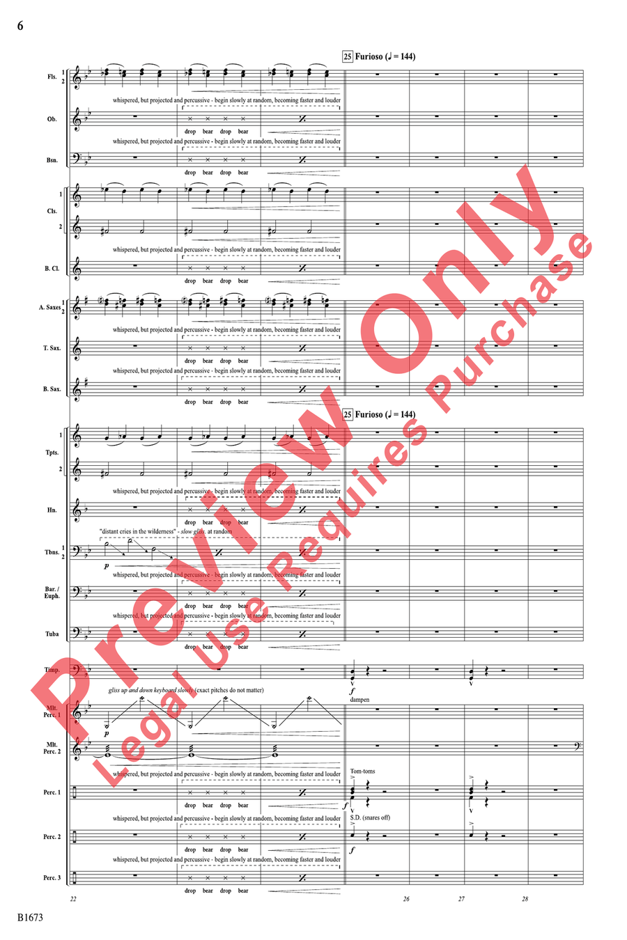 Legend of the Drop Bear Legend of the Drop Bear Concert Band scores gallery preview page 6