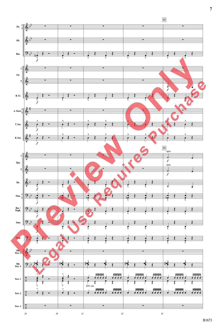Legend of the Drop Bear Legend of the Drop Bear Concert Band scores gallery preview page 7