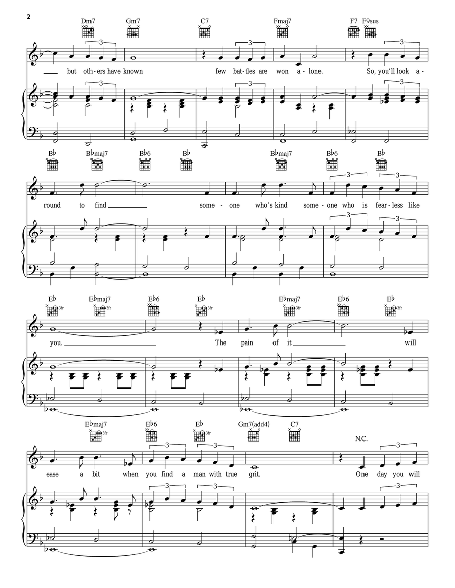True Grit True Grit Piano, Vocal, Guitar scores gallery preview page 2