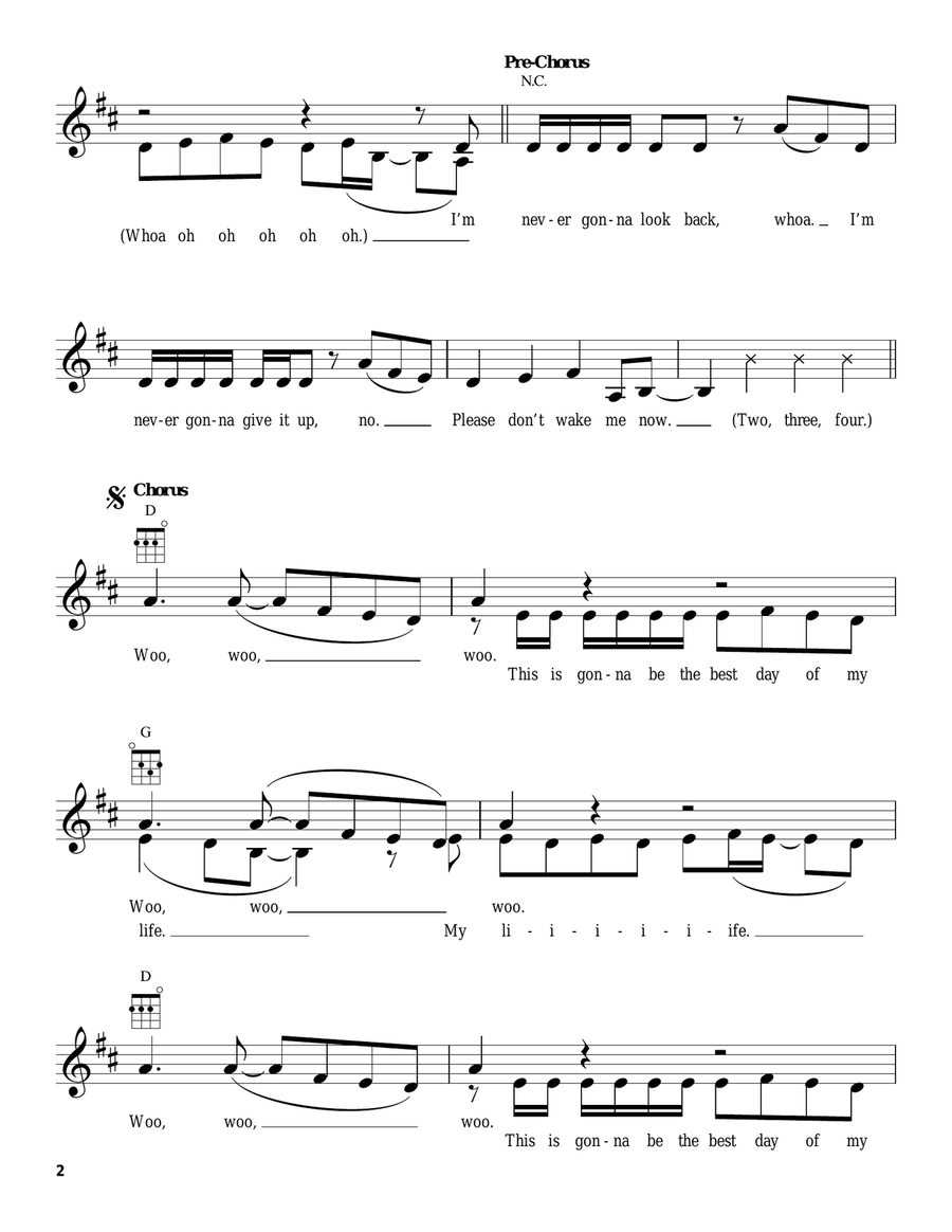 Best Day Of My Life Best Day Of My Life Ukulele scores gallery preview page 2