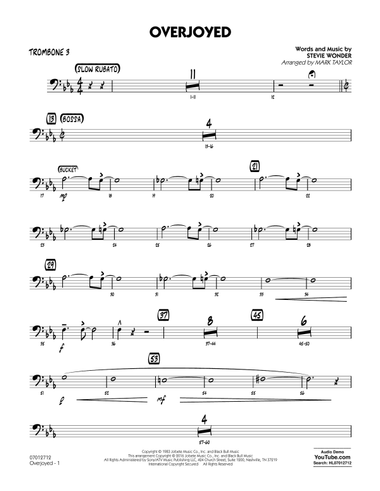 Overjoyed - Trombone 3