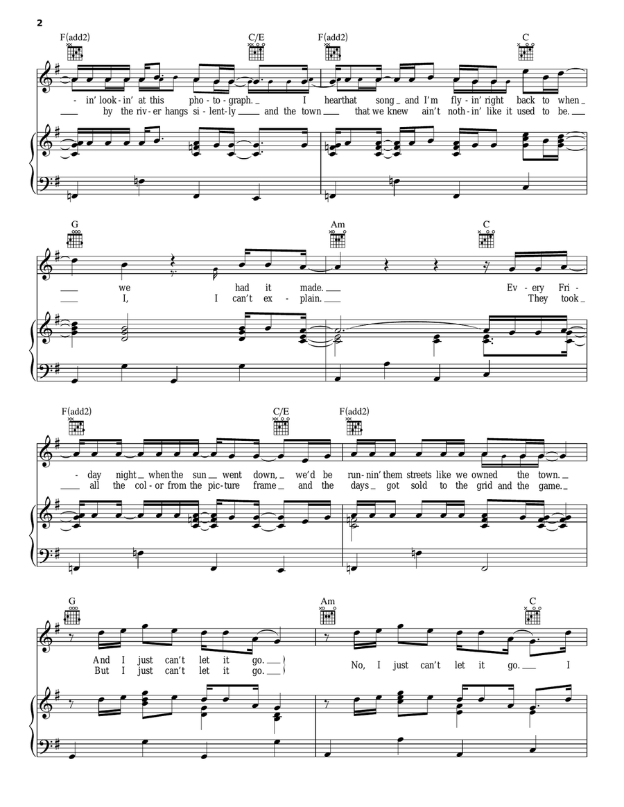 Wasted Time Wasted Time Piano, Vocal, Guitar scores gallery preview page 2