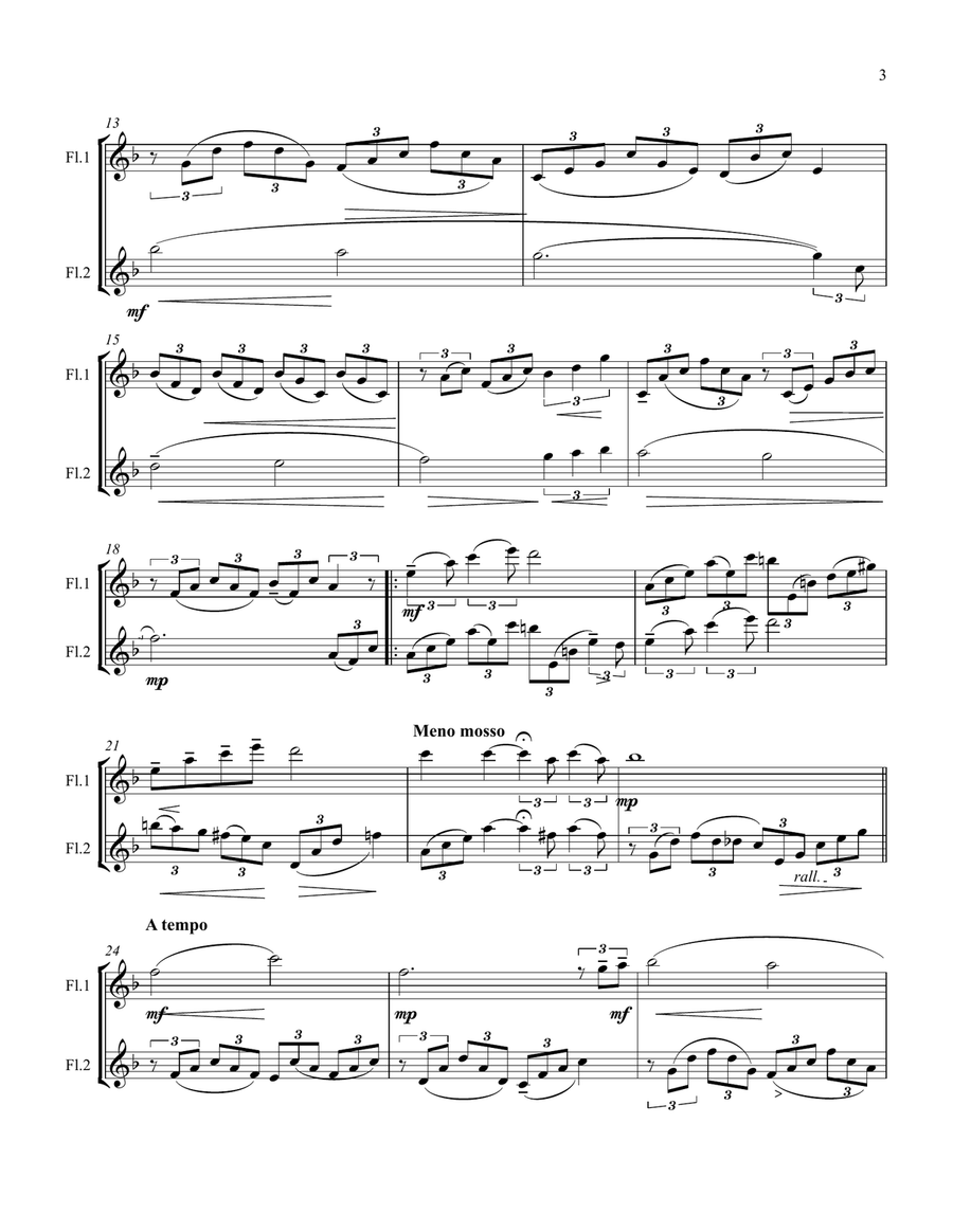 Can't Help Falling In Love Flute Duet scores gallery preview page 3