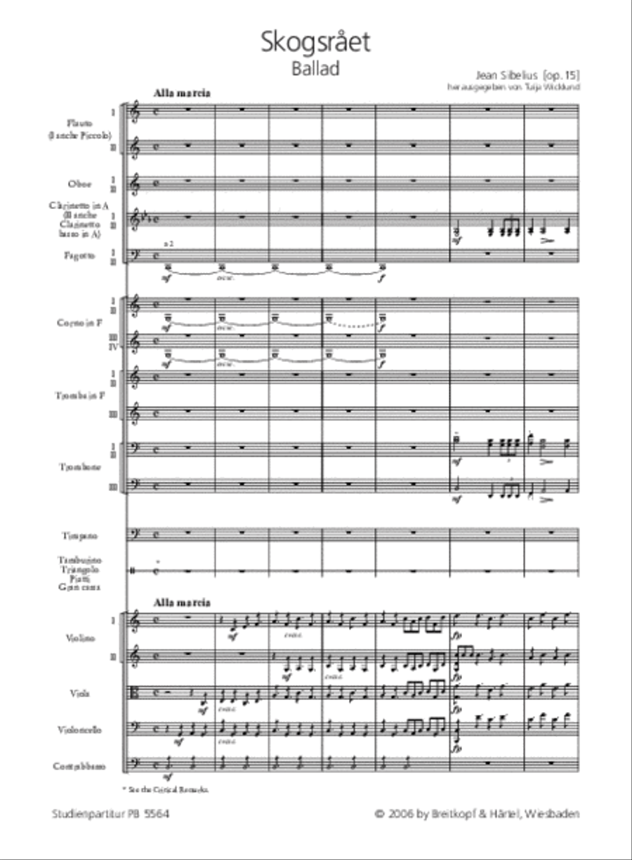 Skogsraet - The Wood Nymph Op. 15 Orchestra scores gallery preview page 2