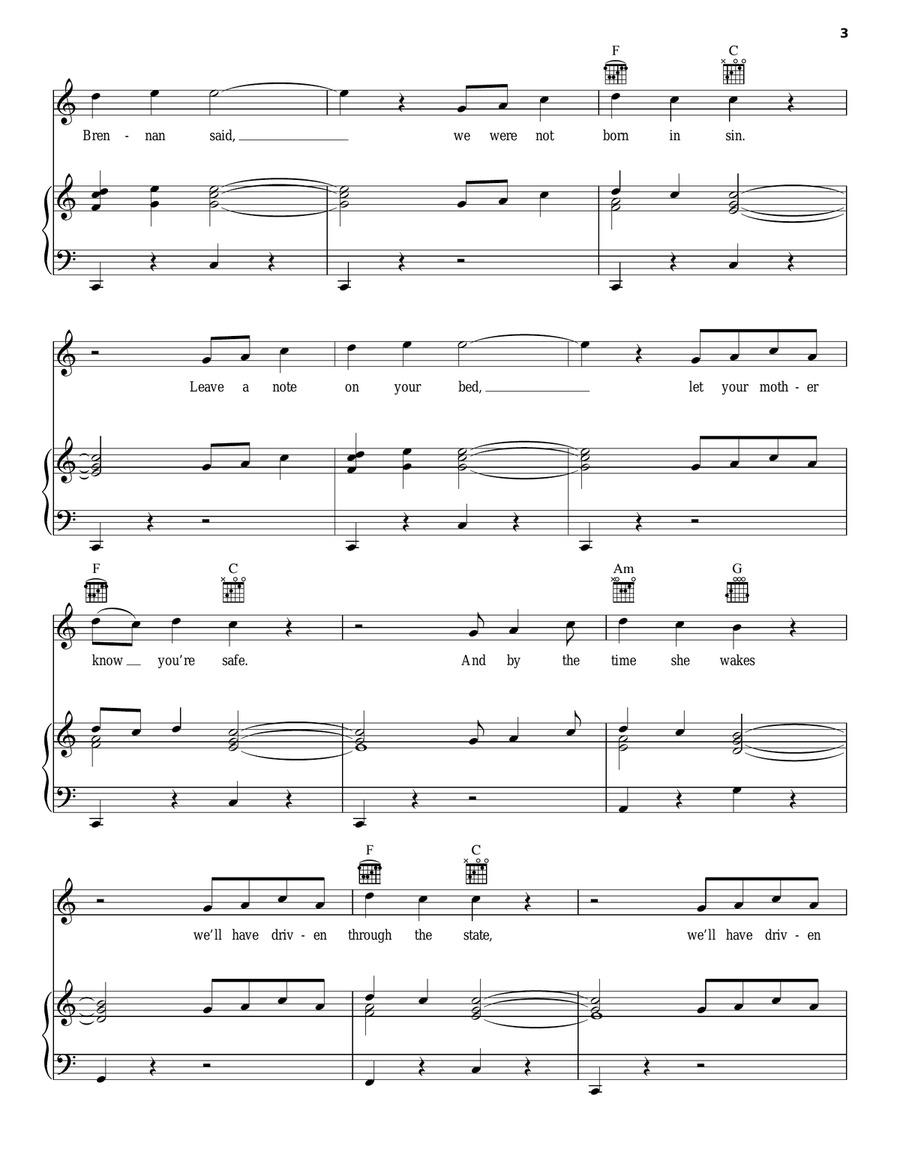 Sleep On The Floor Sleep On The Floor Piano, Vocal, Guitar scores gallery preview page 3