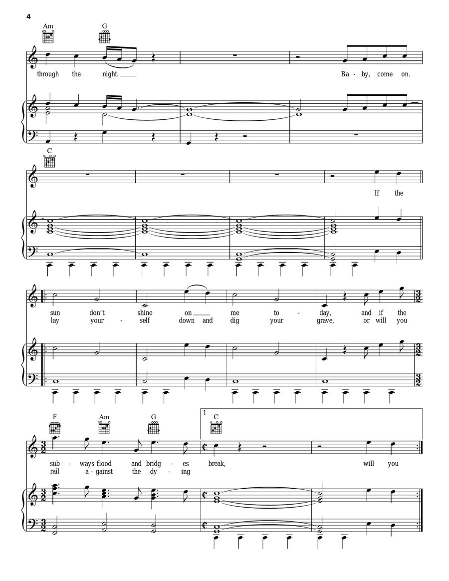 Sleep On The Floor Sleep On The Floor Piano, Vocal, Guitar scores gallery preview page 4
