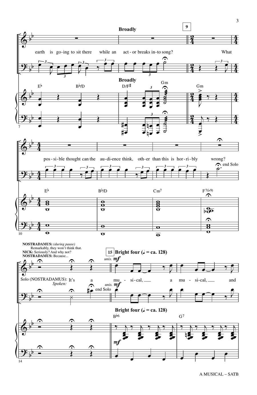 A Musical (from Something Rotten) 4-Part scores gallery preview page 2