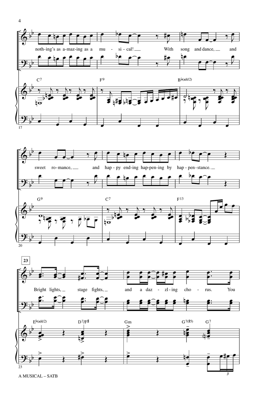 A Musical (from Something Rotten) 4-Part scores gallery preview page 3