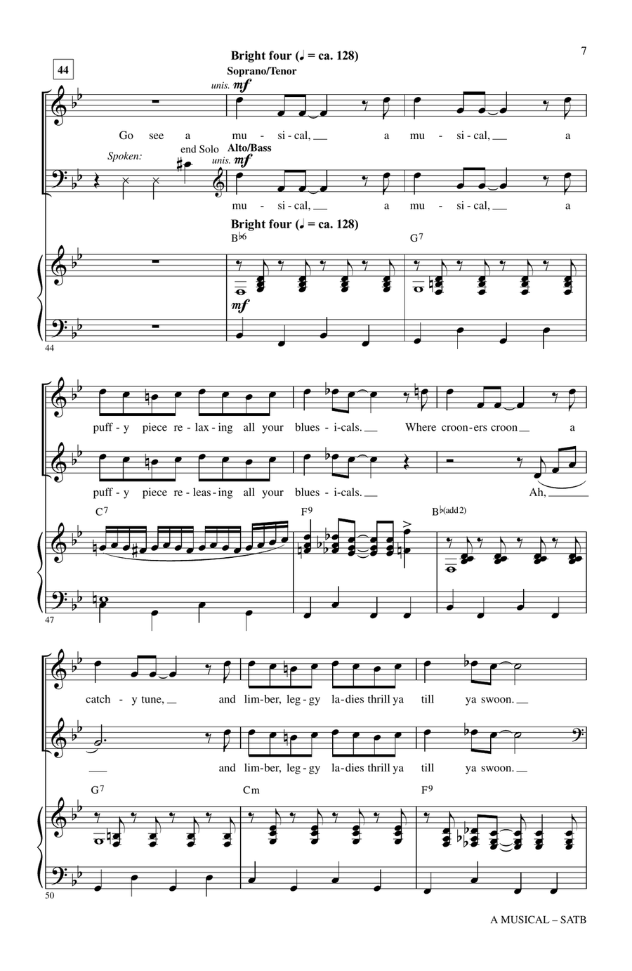 A Musical (from Something Rotten) 4-Part scores gallery preview page 6