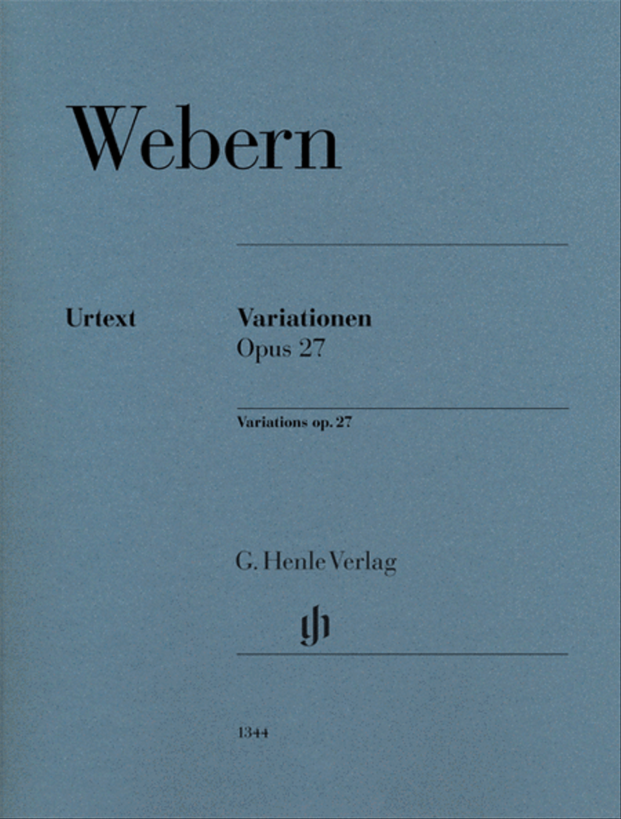 Variations Op. 27 Variations Op. 27 Piano Solo scores gallery preview page 1