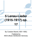 5 Lenau-Lieder (1915-1917) op. 17