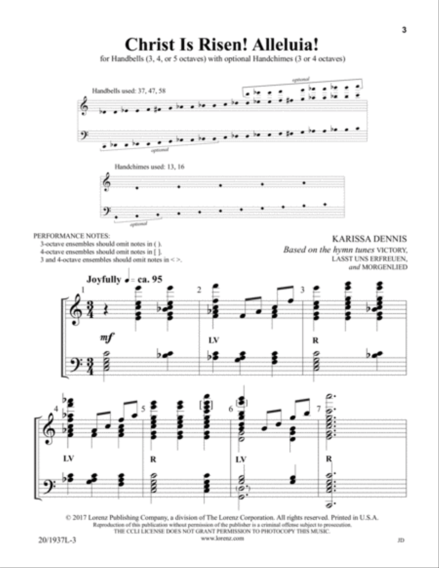 Christ Is Risen! Alleluia! 5-Octaves scores gallery preview page 2