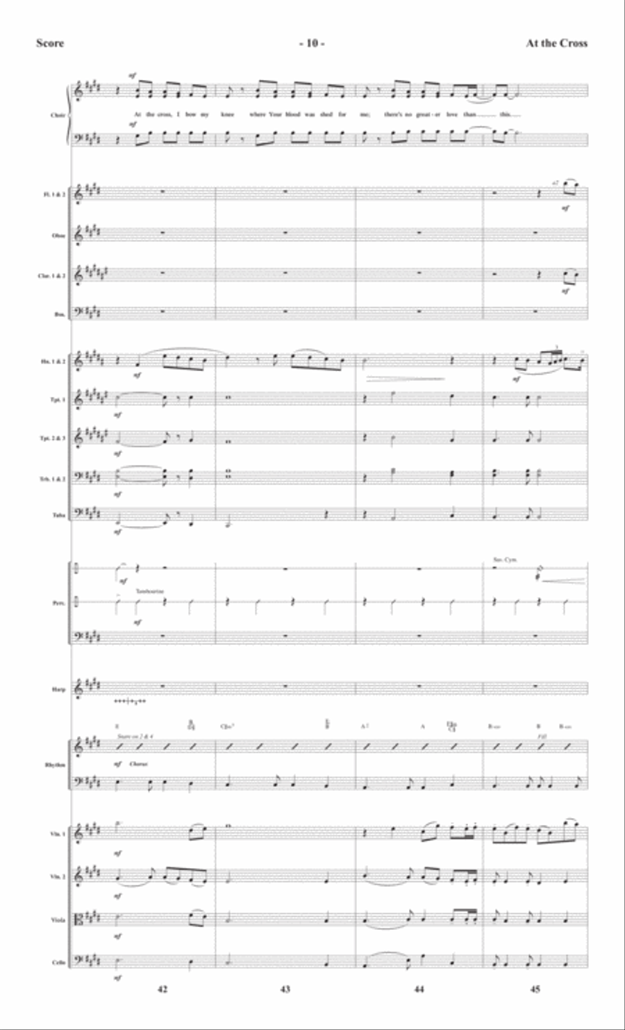 At the Cross - Orchestral Score and CD with Printable Parts Choir scores gallery preview page 13
