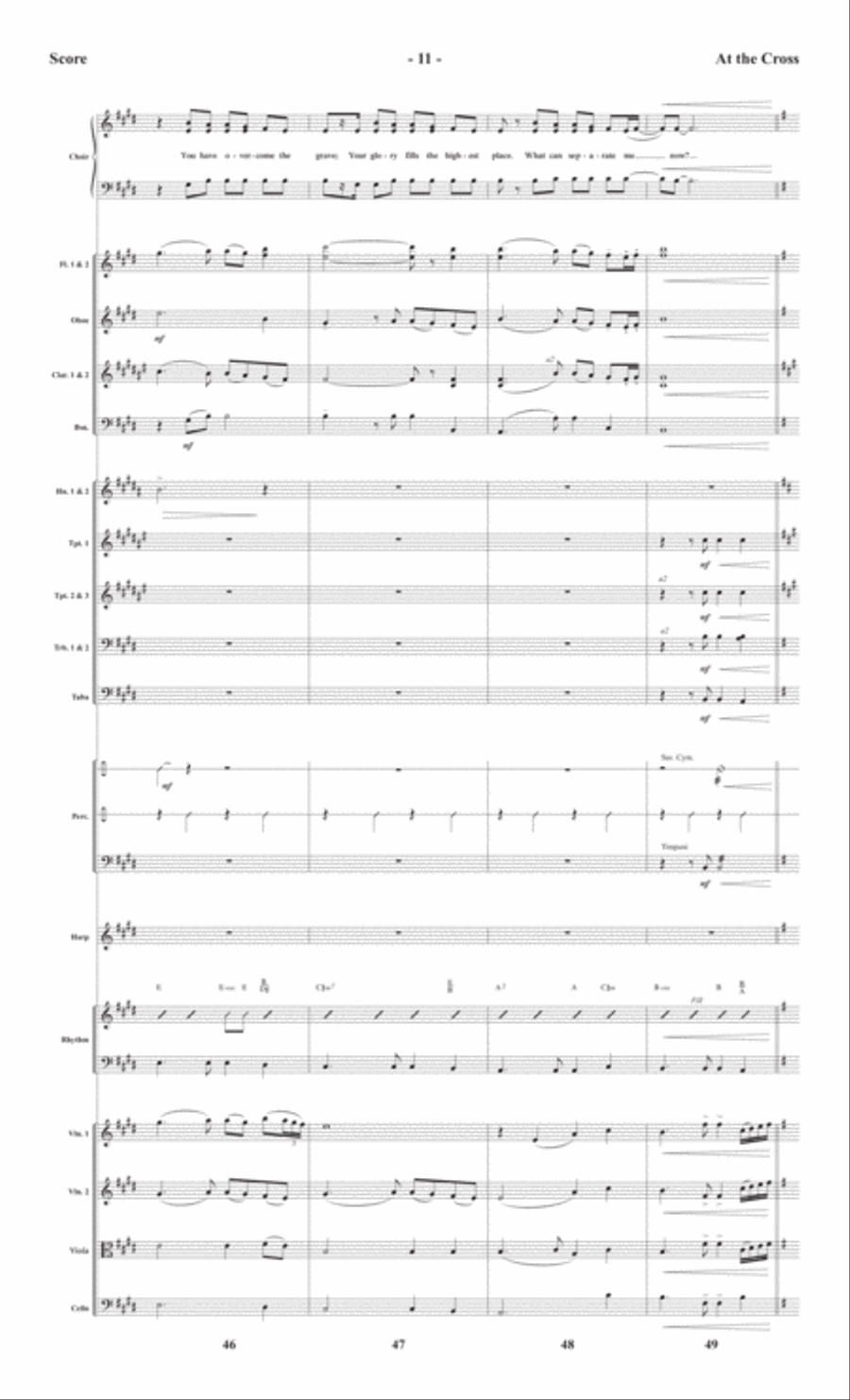 At the Cross - Orchestral Score and CD with Printable Parts Choir scores gallery preview page 14