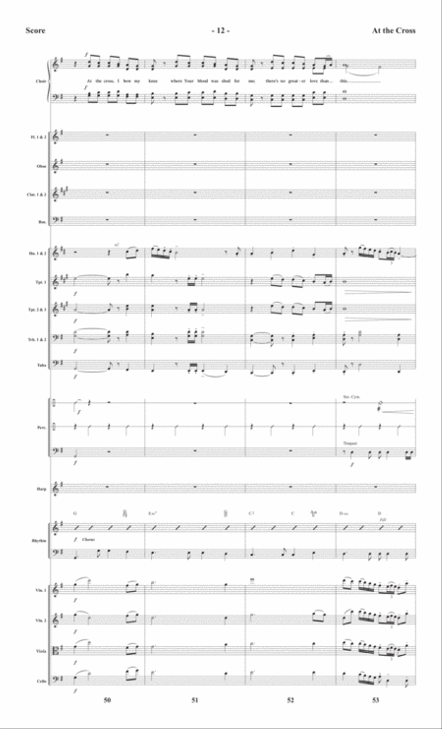 At the Cross - Orchestral Score and CD with Printable Parts Choir scores gallery preview page 15
