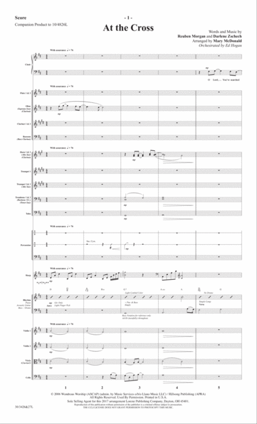At the Cross - Orchestral Score and CD with Printable Parts Choir scores gallery preview page 4
