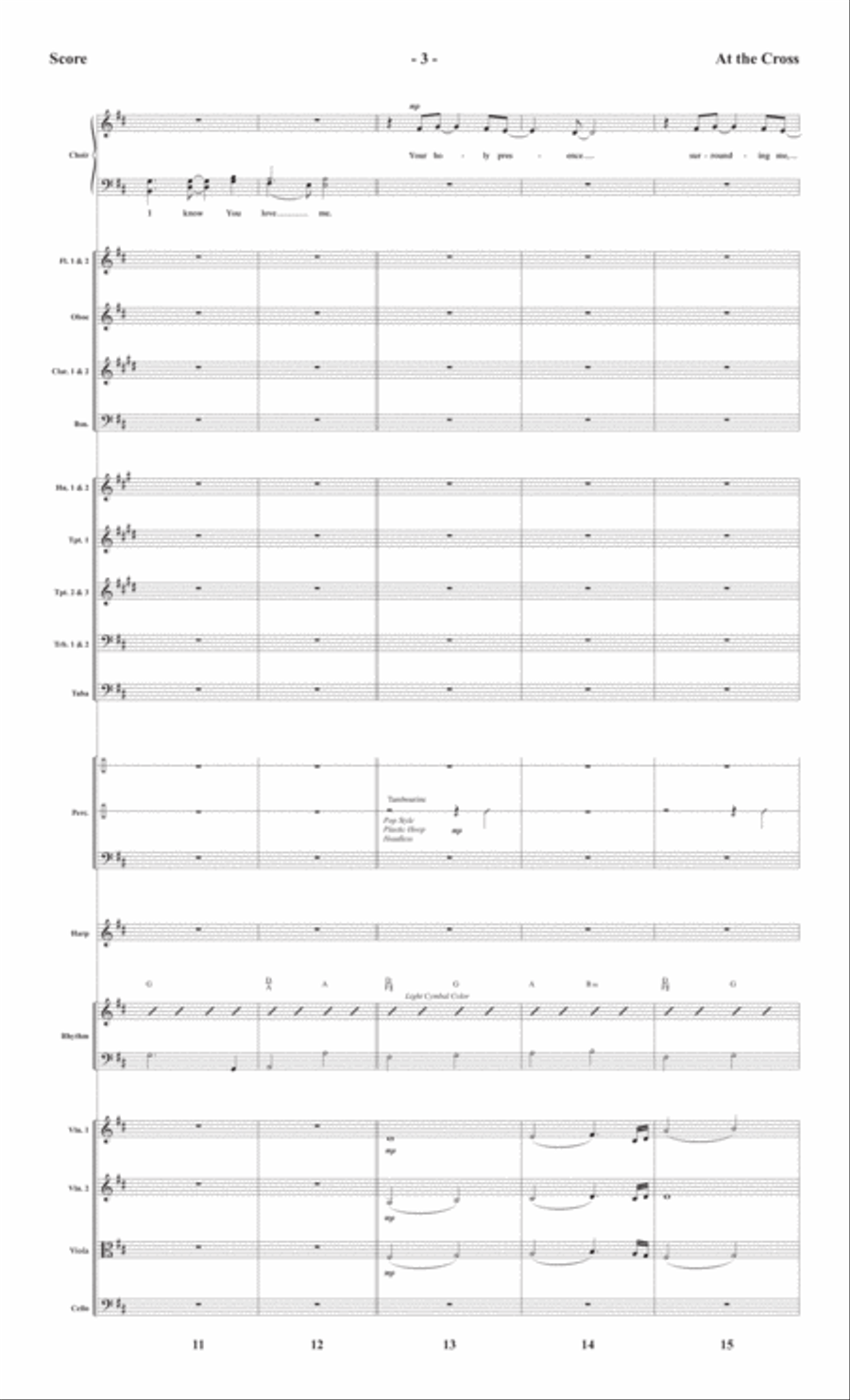 At the Cross - Orchestral Score and CD with Printable Parts Choir scores gallery preview page 6