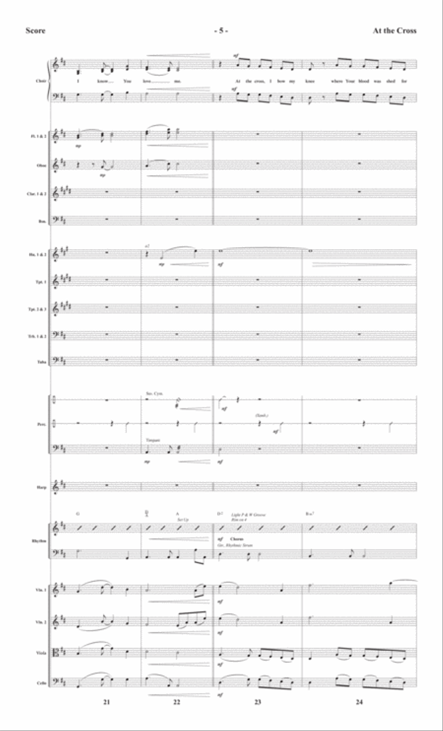 At the Cross - Orchestral Score and CD with Printable Parts Choir scores gallery preview page 8