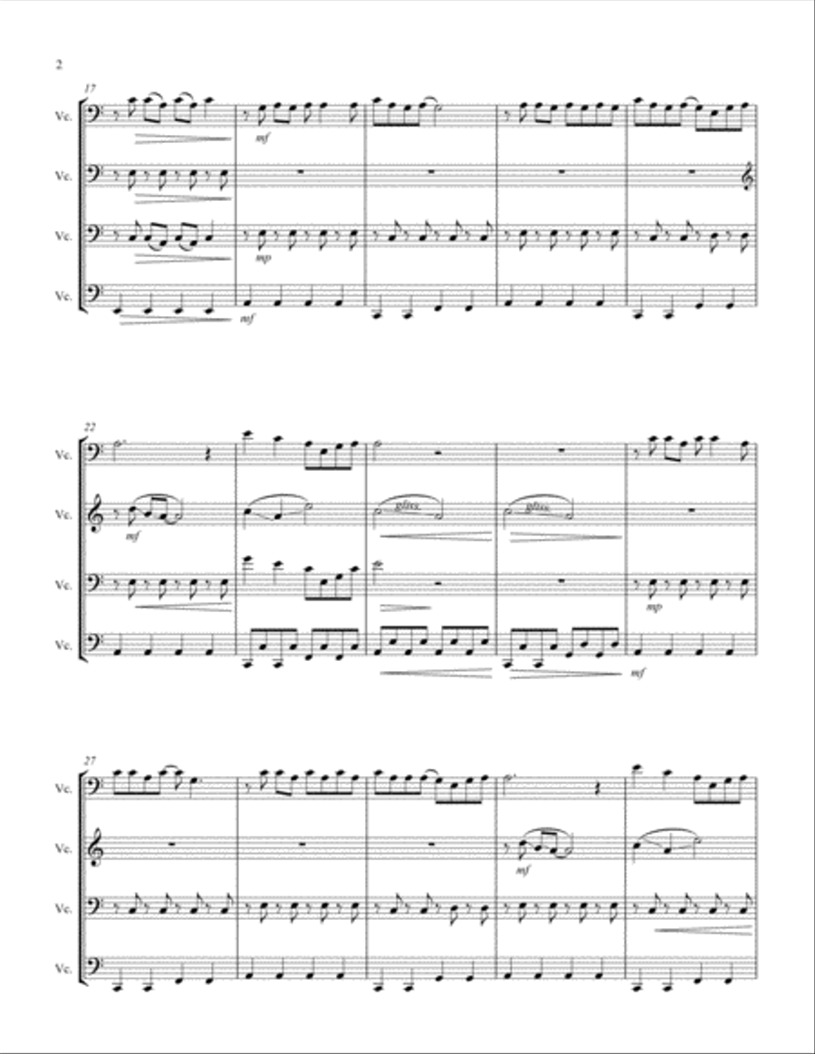Bad Romance Cello scores gallery preview page 2