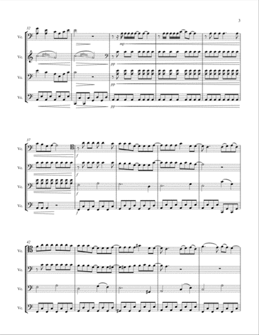 Bad Romance Cello scores gallery preview page 3