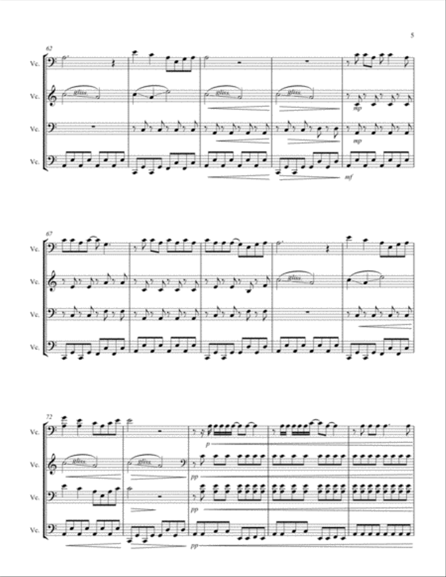 Bad Romance Cello scores gallery preview page 5