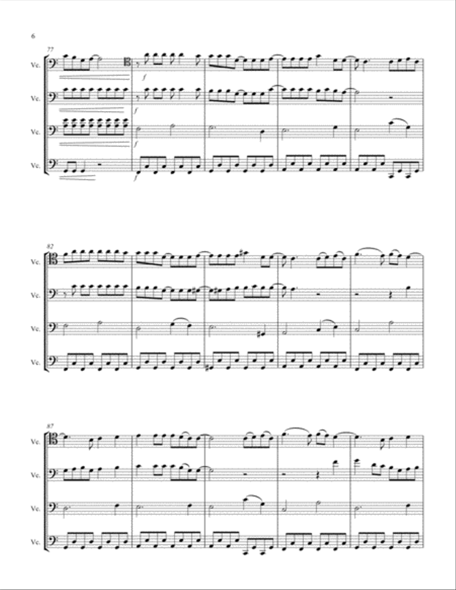 Bad Romance Cello scores gallery preview page 6