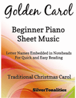 Golden Carol Beginner Piano Sheet Music mini preview