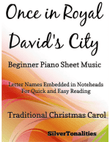Once in Royal David's City Beginner Piano Sheet Music mini preview