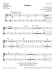 To Believe - Percussion