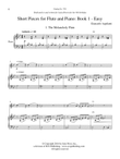 Short Pieces for Flute and Piano, Book 1: Easy (Downloadable)