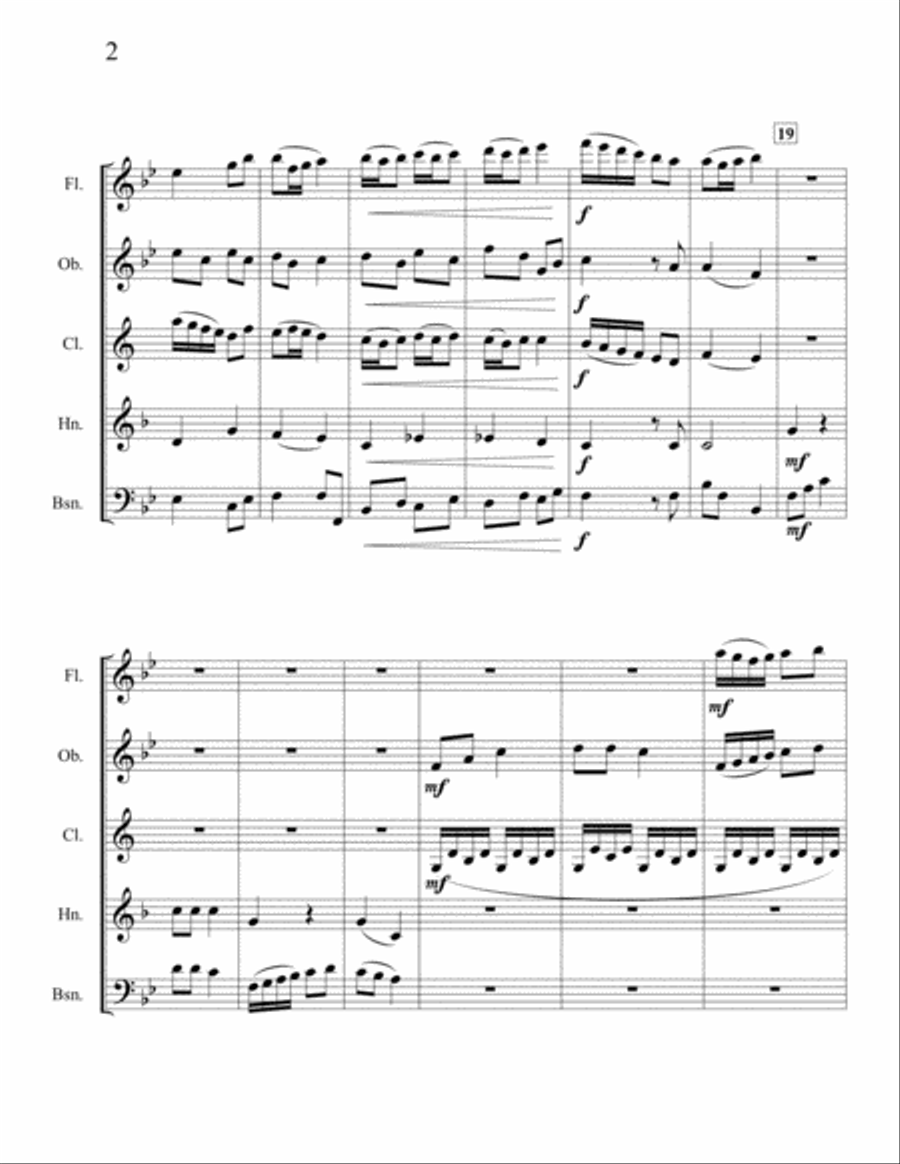 Fireflies Woodwind Quintet scores gallery preview page 2