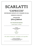 Scarlatti Capriccio arranged for Woodwind Quintet