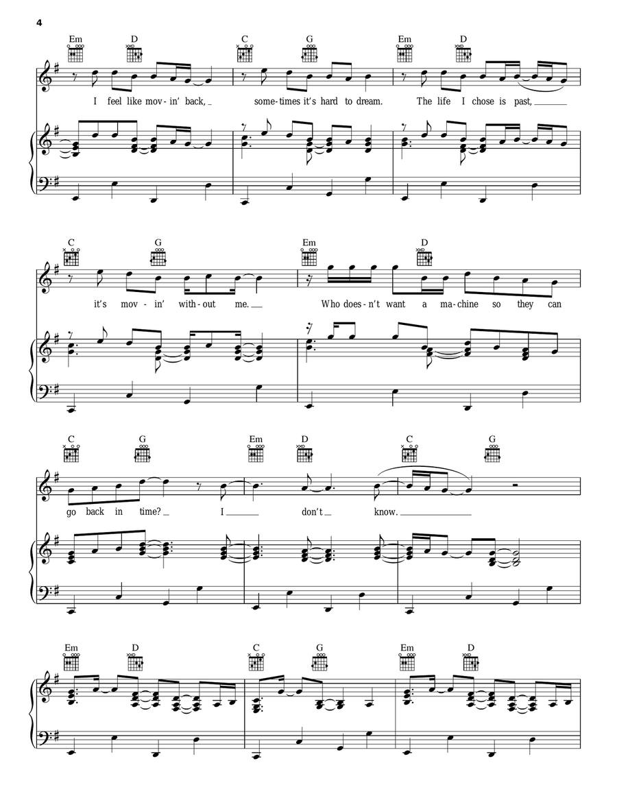In Your Arms In Your Arms Piano, Vocal, Guitar scores gallery preview page 4