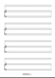 Grand Staff + Solo Manuscript Paper (Blank)