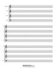SATB Choral Manuscript Paper (Blank)