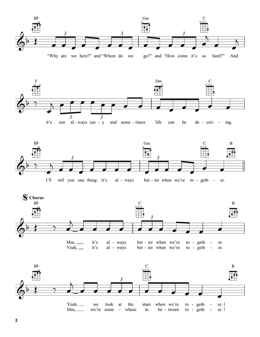 Better Together Better Together Ukulele scores gallery preview page 2