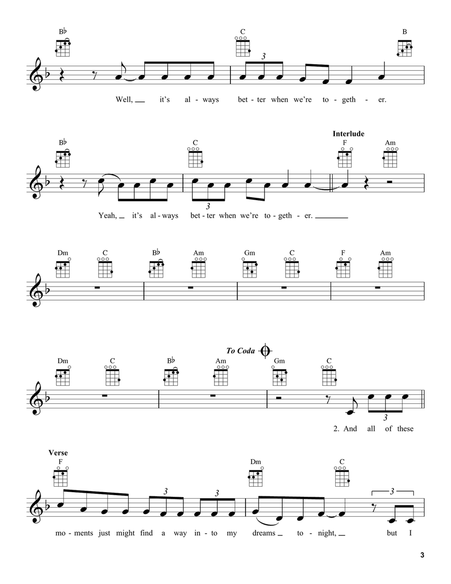 Better Together Better Together Ukulele scores gallery preview page 3