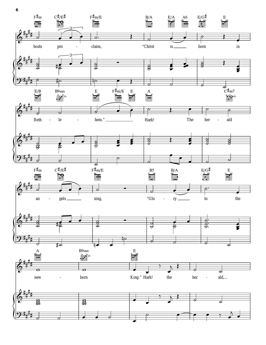 Hark! The Herald Angels Sing A Cappella scores gallery preview page 6
