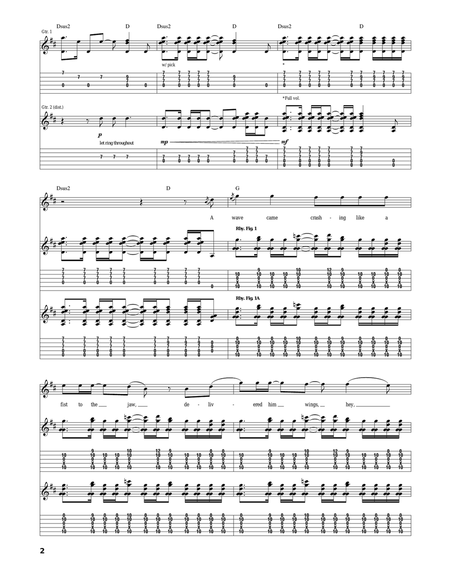 Given To Fly Given To Fly Acoustic Guitar scores gallery preview page 2