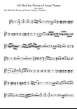 All Hail the Power of Jesus' Name, Clarinet