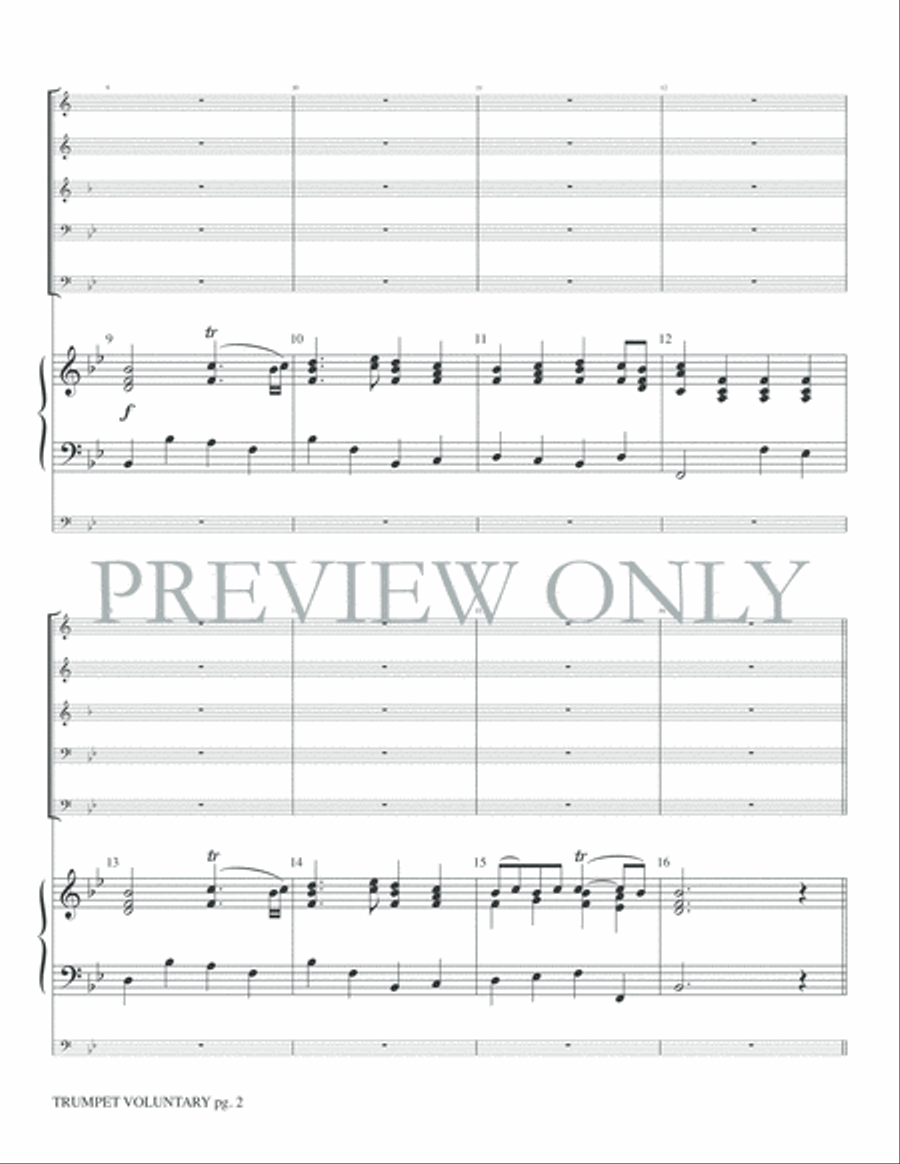 Trumpet Voluntary (Prince of Denmark's March) Brass Ensemble scores gallery preview page 4