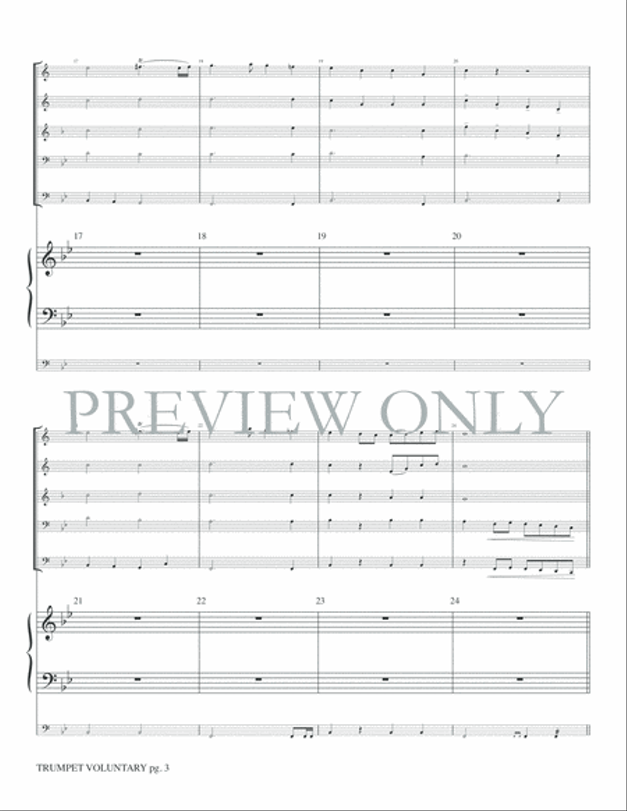 Trumpet Voluntary (Prince of Denmark's March) Brass Ensemble scores gallery preview page 5