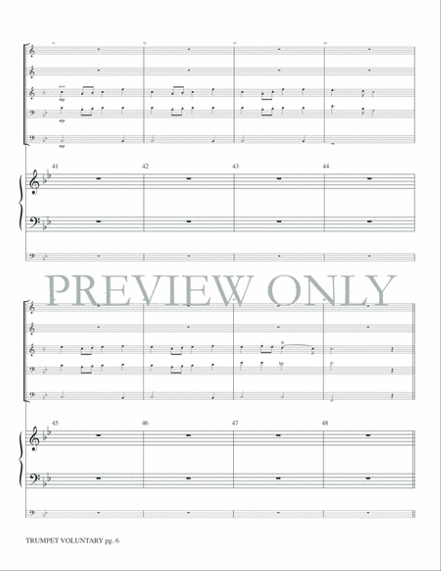 Trumpet Voluntary (Prince of Denmark's March) Brass Ensemble scores gallery preview page 8